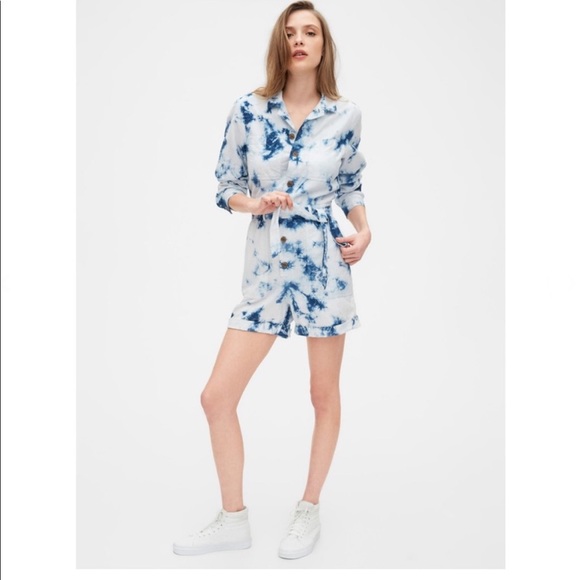GAP Linen Tie-Dye Romper - Picture 1 of 3